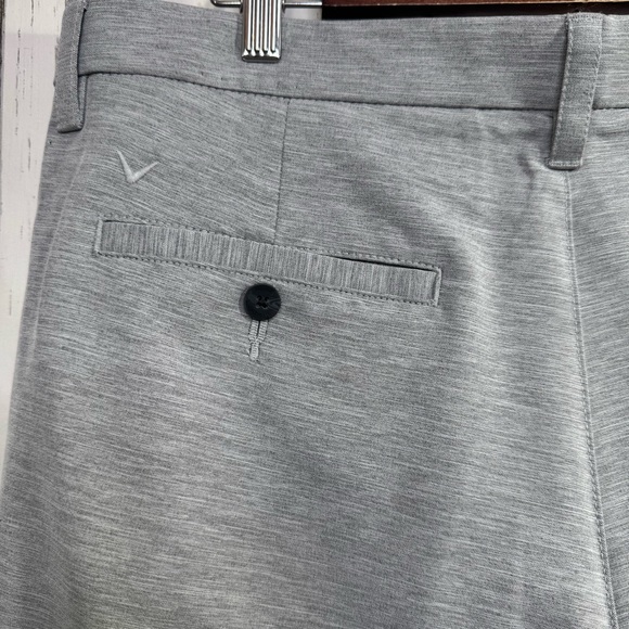 Callaway Mens Heather Gray Flat Front Casual Golf Shorts Classic Pockets Summer - Picture 7 of 13
